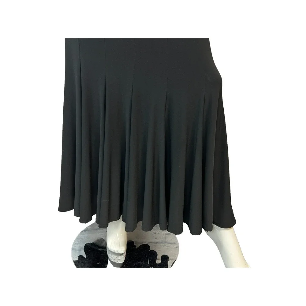 Joseph Ribkoff Maxi Trumpet/Swing Skirt Black Polyester Spandex‎ Pullon SZ 6